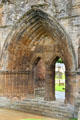 Gothic ceremonial west door at Elgin Cathedral. Elgin, Scotland.