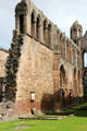 Remnant nave walls at Elgin Cathedral. Elgin, Scotland.