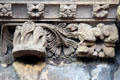 Chapter house carving at Elgin Cathedral. Elgin, Scotland.