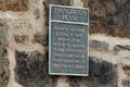 Thunderton House historic sign marking stay by Bonnie Prince Charles in 1746. Elgin, Scotland.
