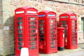 Phone boxes at Fort George. Fort George, Scotland.