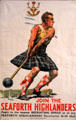 Recruiting poster for Seaforth Highlanders by Tom Curr at Fort George Highlanders' Museum. Fort George, Scotland