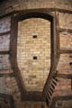 Interior detail of Coalport brick kiln at Coalport China Museum. Ironbridge, England.