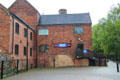 Entrance area brick buildings at Coalport China Museum. Ironbridge, England.