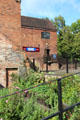 Entrance area brick buildings at Coalport China Museum. Ironbridge, England.