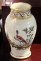 Caughley Porcelain vase painted with Exotic Birds pattern plus gilding at Coalport China Museum. Ironbridge, England.