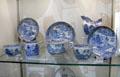 Coalport Partner produced tea ceramics with Caughley pagoda patterns after 1799 factory takeover at Coalport China Museum. Ironbridge, England.