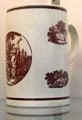 Creamware mug by Bradley & Co at Coalport China Museum. Ironbridge, England.