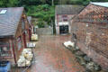 Former factory yard now Jackfield Tile Museum. Ironbridge, England.