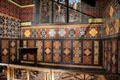 Encaustic church tiles mostly by Minton & Co mostly salvaged from a decommissioned church in Derby at Jackfield Tile Museum. Ironbridge, England.