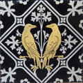 Transfer-printed tile with birds by A.W.N. Pugin made by Minton & Co at Jackfield Tile Museum. Ironbridge, England.