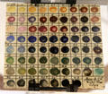 Under glaze color sample palette by Maw & Co at Jackfield Tile Museum. Ironbridge, England.