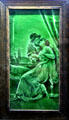 Victorian tile panel with image of Romeo & Juliet at Jackfield Tile Museum. Ironbridge, England.