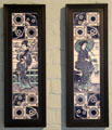 Fireplace tile panels in Japanese style by Owen Gibbons for Maw & Co at Jackfield Tile Museum. Ironbridge, England.