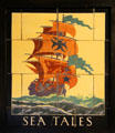 Sea Tales tile panel decorations made for W.H. Smith book stores in England & Wales by Carter & Co at Jackfield Tile Museum. Ironbridge, England.