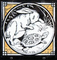 Hare & Tortoise Run a Race from Aesop's Fables tiles by John Moyr Smith for Minton & Co at Jackfield Tile Museum. Ironbridge, England.