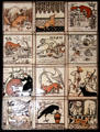 Aesop's Fables tile panel by A. Lavjer for Minton Hollins & Co at Jackfield Tile Museum. Ironbridge, England.