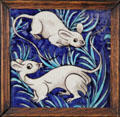 Mice hand-painted tile by William De Morgan at Jackfield Tile Museum. Ironbridge, England.