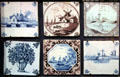 Dutch companies exported tin-glazed tiles around the world at Gladstone Pottery Museum. Longton, Stoke, England.