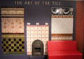 Examples of ceramic tiles as works of art at Gladstone Pottery Museum. Longton, Stoke, England.