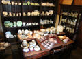 Collections of China production runs at Gladstone Pottery Museum. Longton, Stoke, England.