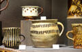 Slip decorated vessels from North Straffordshire at Potteries Museum & Art Gallery. Hanley, Stoke-on-Trent, England.