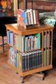 Revolving bookcase made in England in Great Parlor at Wightwick Manor. Wolverhampton, England.