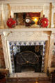 Bedroom fireplace at Wightwick Manor. Wolverhampton, England.