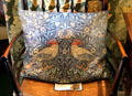 Bird tapestry cushion by William Morris at Wightwick Manor. Wolverhampton, England.