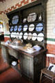 Plate cupboard at Wightwick Manor. Wolverhampton, England.