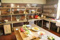 Kitchen work area at Wightwick Manor. Wolverhampton, England.