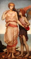 Venus & Cupid painting by Evelyn De Morgan in private collection. England.