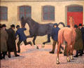 Showing Tattersalls painting by Robert Polhill Bevan at Ashmolean Museum. Oxford, England.