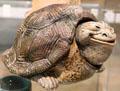 Salt glazed stoneware tortoise figure by Martin Brothers of Fulham at Ashmolean Museum. Oxford, England