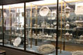 English-made silver tableware collection at Ashmolean Museum. Oxford, England.