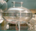 Electroplated nickel silver spoon warmer by Hukin & Heath of Birmingham at Ashmolean Museum. Oxford, England.