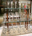 Collection of English drinking glasses at Ashmolean Museum. Oxford, England.