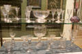 Collection of English & Anglo-Dutch drinking glasses at Ashmolean Museum. Oxford, England.