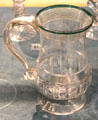 English gadrooned coin glass tankard at Ashmolean Museum. Oxford, England.