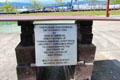 Plaque marks spot where keel laying ceremony for Titanic at Harland & Wolff shipyard. Belfast, Northern Ireland.