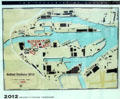 Map of Belfast Harbour, now the Titanic Quarter. Belfast, Northern Ireland.