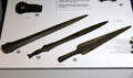Bronze Age swords & spear from Ireland at Ulster Museum. Belfast, Northern Ireland.