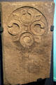 Grave-slab or coffin lid with cross in Anglo-Norman style from County Down at Ulster Museum. Belfast, Northern Ireland.