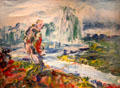 On Through the Silent Lands painting by Jack Butler Yeats at Ulster Museum. Belfast, Northern Ireland.