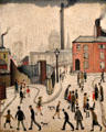 Street Scene painting by L.S. Lowry at Ulster Museum. Belfast, Northern Ireland.
