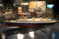 Model of sinking Titanic at Ulster Transport Museum. Belfast, Northern Ireland.