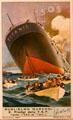 Titanic SOS poster published by Marconi company at Ulster Transport Museum. Belfast, Northern Ireland.