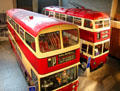Belfast double decker buses at Ulster Transport Museum. Belfast, Northern Ireland.