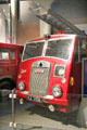 Dennis F8 fire engine designed to get through narrow streets at Ulster Transport Museum. Belfast, Northern Ireland.