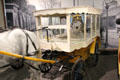 Horse-drawn ice-cream van at Ulster Transport Museum. Belfast, Northern Ireland.